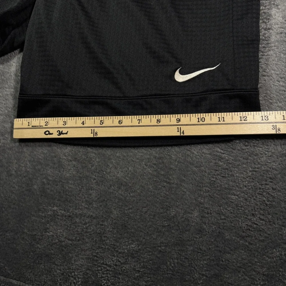Nike Mens XL Basketball Shorts Black Textured Mesh Athletic Gym Swoosh Logo - Picture 7 of 8